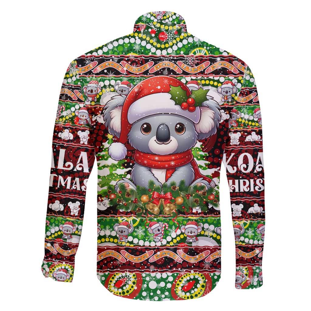 Koala Christmas Family Matching Short Sleeve Bodycon Dress and Hawaiian Shirt Australia Aboriginal Cute Santa Koalas - Aussie Hoodie