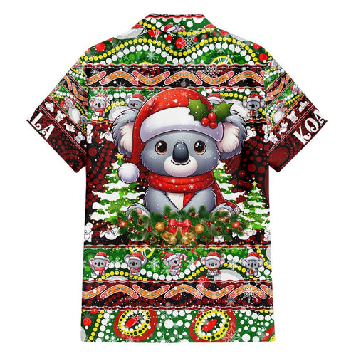 Koala Christmas Family Matching Summer Maxi Dress and Hawaiian Shirt Australia Aboriginal Cute Santa Koalas - Aussie Hoodie