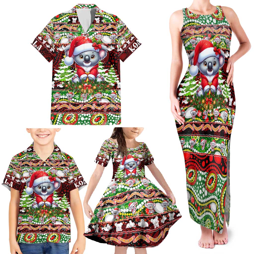 Koala Christmas Family Matching Tank Maxi Dress and Hawaiian Shirt Australia Aboriginal Cute Santa Koalas - Aussie Hoodie