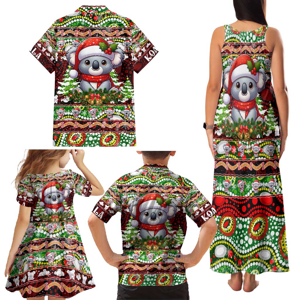 Koala Christmas Family Matching Tank Maxi Dress and Hawaiian Shirt Australia Aboriginal Cute Santa Koalas - Aussie Hoodie