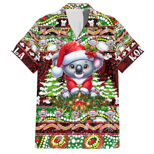 Koala Christmas Family Matching Tank Maxi Dress and Hawaiian Shirt Australia Aboriginal Cute Santa Koalas - Aussie Hoodie