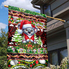 Koala Christmas Garden Flag Australia Aboriginal Cute Santa Koalas - Aussie Hoodie