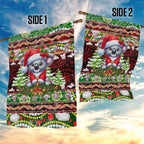 Koala Christmas Garden Flag Australia Aboriginal Cute Santa Koalas - Aussie Hoodie