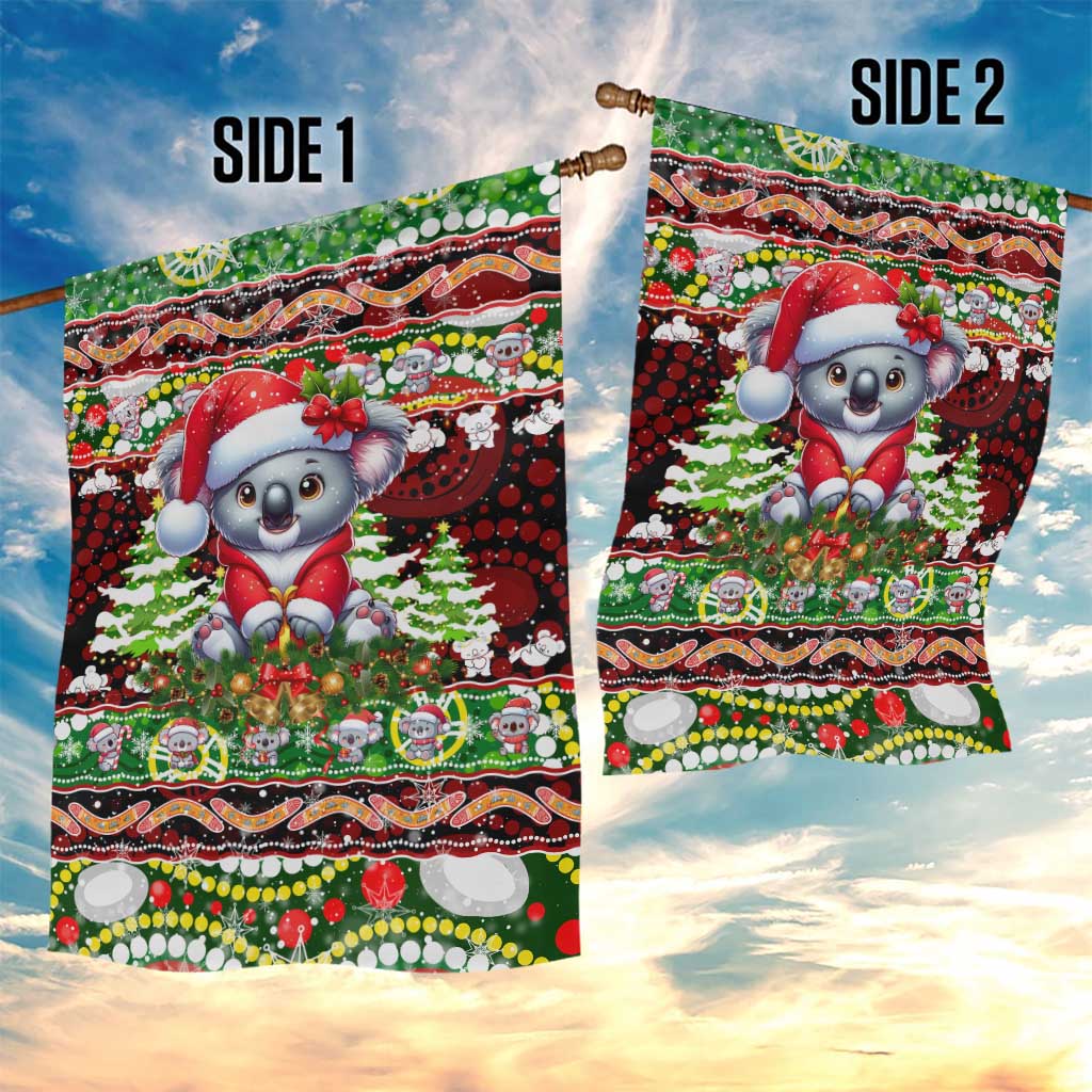 Koala Christmas Garden Flag Australia Aboriginal Cute Santa Koalas - Aussie Hoodie