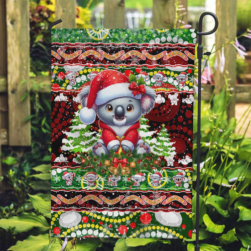 Koala Christmas Garden Flag Australia Aboriginal Cute Santa Koalas - Aussie Hoodie