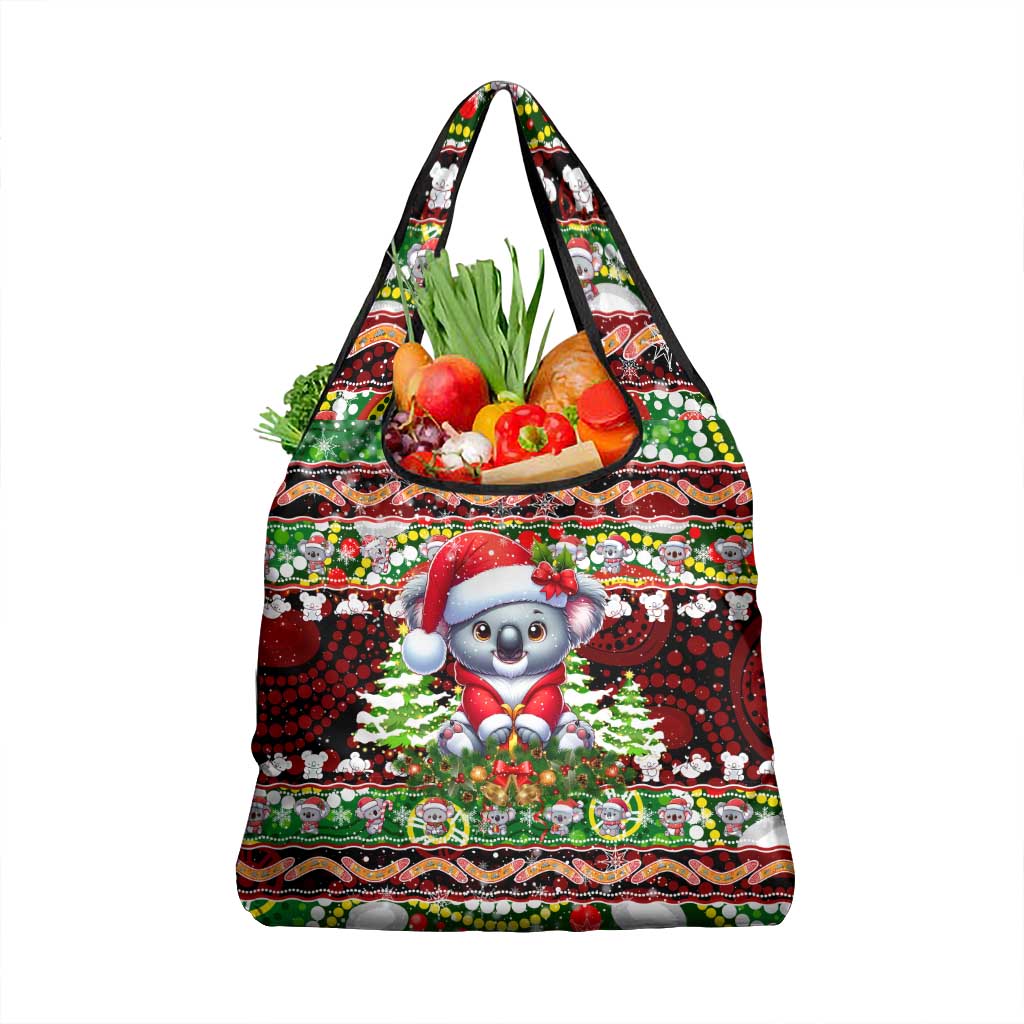 Koala Christmas Grocery Bag Australia Aboriginal Cute Santa Koalas - Aussie Hoodie