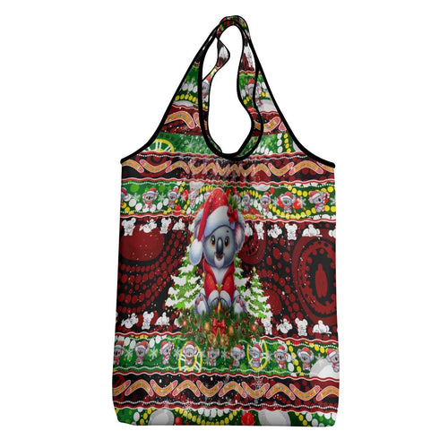 Koala Christmas Grocery Bag Australia Aboriginal Cute Santa Koalas - Aussie Hoodie
