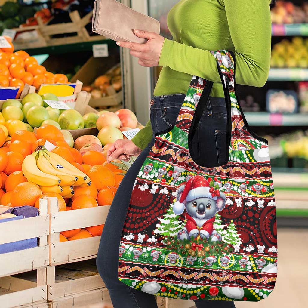 Koala Christmas Grocery Bag Australia Aboriginal Cute Santa Koalas - Aussie Hoodie