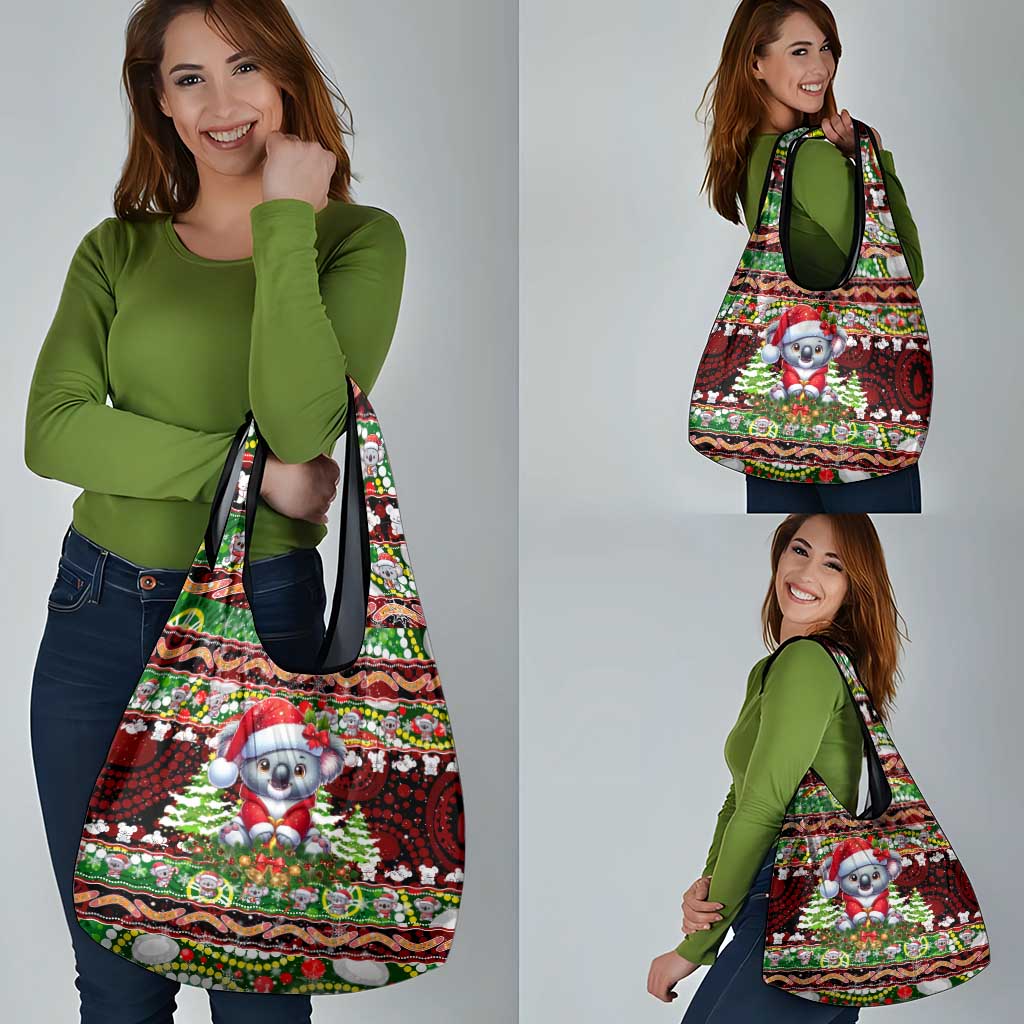 Koala Christmas Grocery Bag Australia Aboriginal Cute Santa Koalas - Aussie Hoodie
