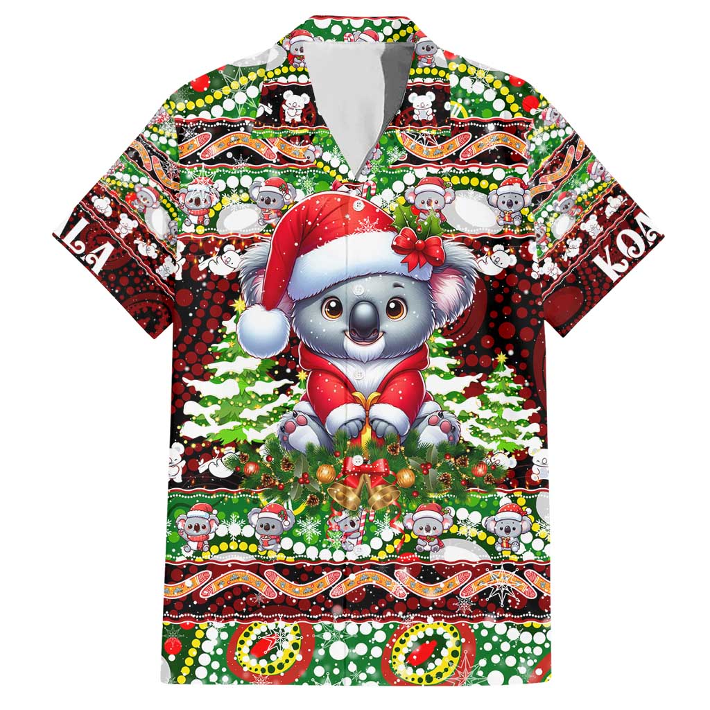 Koala Christmas Hawaiian Shirt Australia Aboriginal Cute Santa Koalas - Aussie Hoodie
