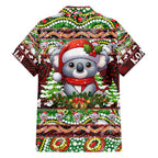 Koala Christmas Hawaiian Shirt Australia Aboriginal Cute Santa Koalas - Aussie Hoodie