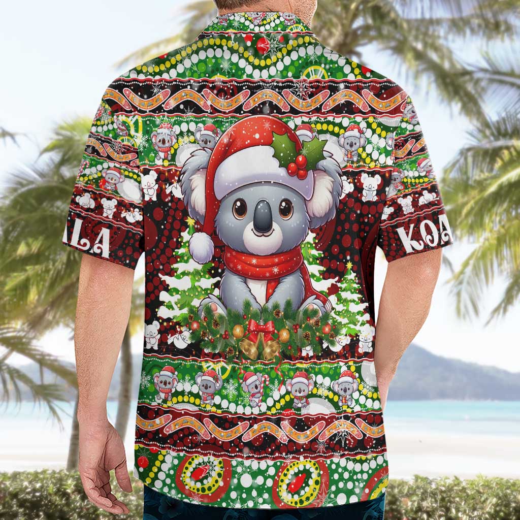 Koala Christmas Hawaiian Shirt Australia Aboriginal Cute Santa Koalas - Aussie Hoodie