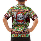 Koala Christmas Hawaiian Shirt Australia Aboriginal Cute Santa Koalas - Aussie Hoodie