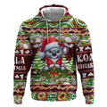 Koala Christmas Hoodie Australia Aboriginal Cute Santa Koalas - Aussie Hoodie