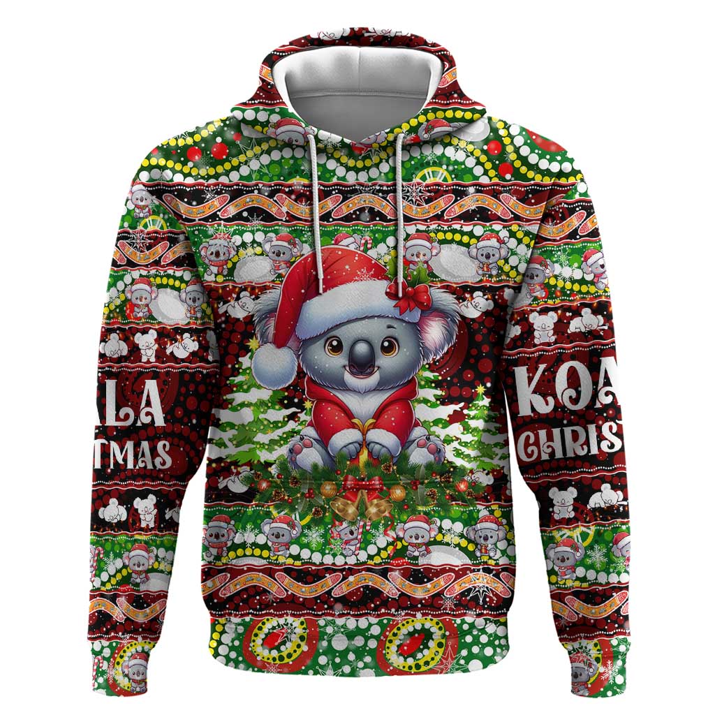 Koala Christmas Hoodie Australia Aboriginal Cute Santa Koalas - Aussie Hoodie
