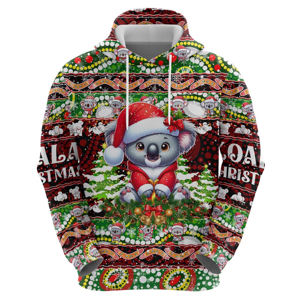 Koala Christmas Hoodie Australia Aboriginal Cute Santa Koalas - Aussie Hoodie