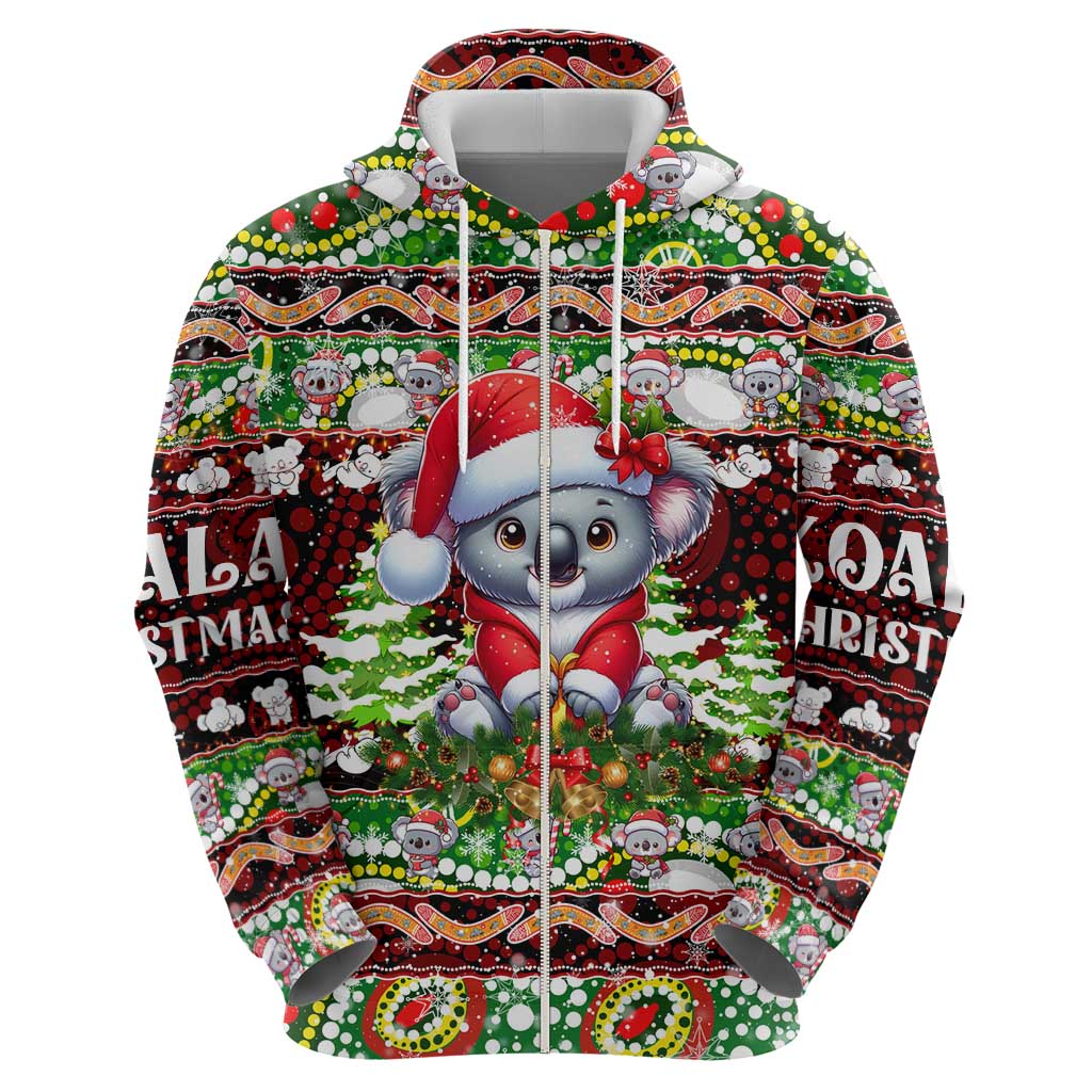 Koala Christmas Hoodie Australia Aboriginal Cute Santa Koalas - Aussie Hoodie