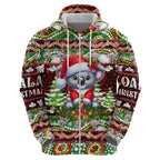 Koala Christmas Hoodie Australia Aboriginal Cute Santa Koalas - Aussie Hoodie