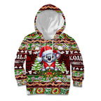 Koala Christmas Kid Hoodie Australia Aboriginal Cute Santa Koalas - Aussie Hoodie