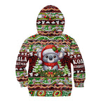 Koala Christmas Kid Hoodie Australia Aboriginal Cute Santa Koalas - Aussie Hoodie