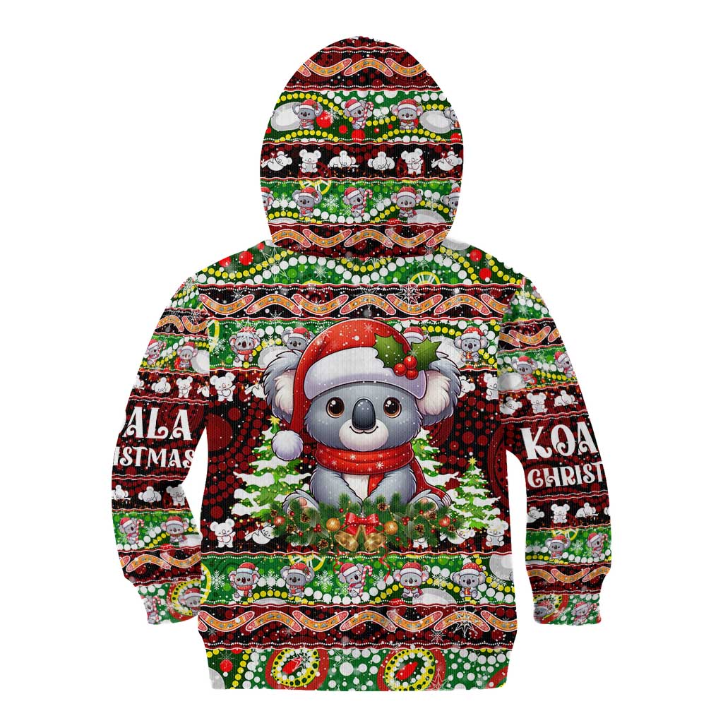 Koala Christmas Kid Hoodie Australia Aboriginal Cute Santa Koalas - Aussie Hoodie