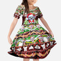 Koala Christmas Kid Short Sleeve Dress Australia Aboriginal Cute Santa Koalas - Aussie Hoodie