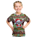 Koala Christmas Kid T Shirt Australia Aboriginal Cute Santa Koalas - Aussie Hoodie