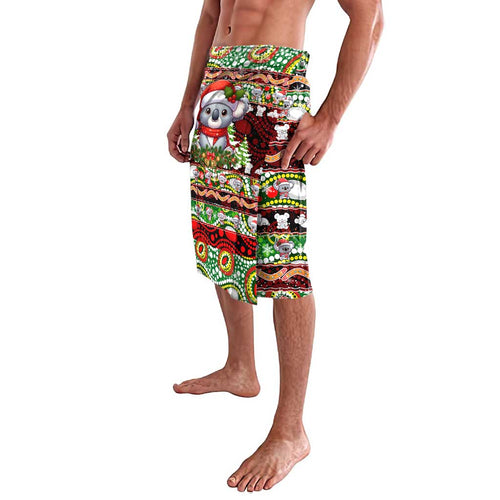 Koala Christmas Lavalava Australia Aboriginal Cute Santa Koalas - Aussie Hoodie