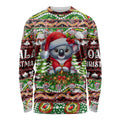 Koala Christmas Long Sleeve Shirt Australia Aboriginal Cute Santa Koalas - Aussie Hoodie