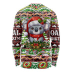 Koala Christmas Long Sleeve Shirt Australia Aboriginal Cute Santa Koalas - Aussie Hoodie