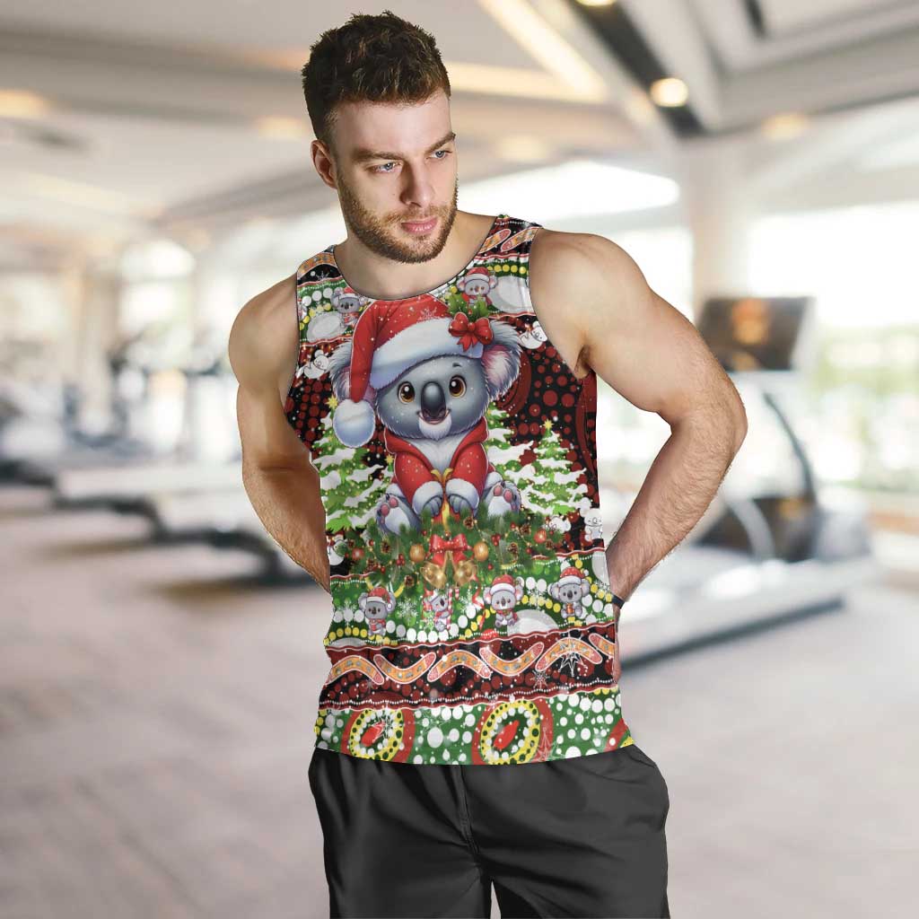 Koala Christmas Men Tank Top Australia Aboriginal Cute Santa Koalas - Aussie Hoodie