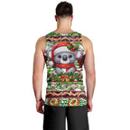 Koala Christmas Men Tank Top Australia Aboriginal Cute Santa Koalas - Aussie Hoodie