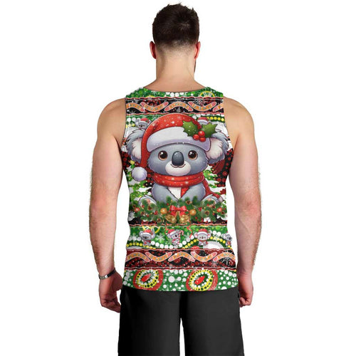Koala Christmas Men Tank Top Australia Aboriginal Cute Santa Koalas - Aussie Hoodie