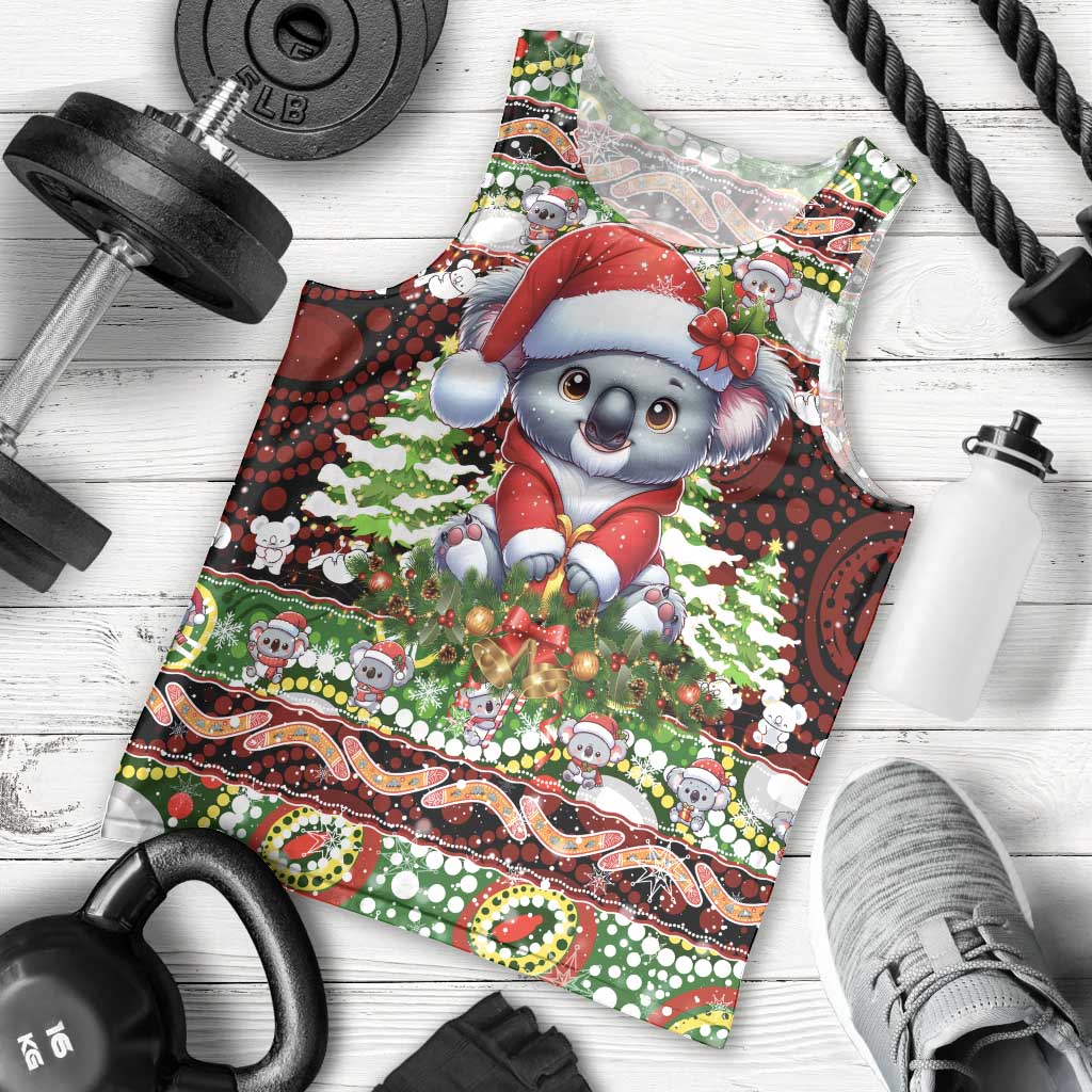 Koala Christmas Men Tank Top Australia Aboriginal Cute Santa Koalas - Aussie Hoodie