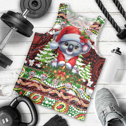 Koala Christmas Men Tank Top Australia Aboriginal Cute Santa Koalas - Aussie Hoodie