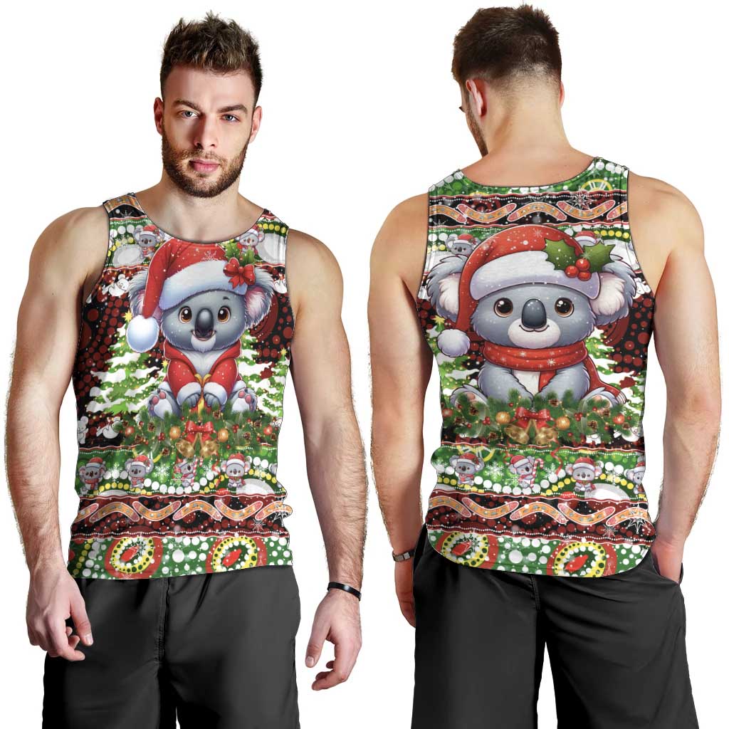 Koala Christmas Men Tank Top Australia Aboriginal Cute Santa Koalas - Aussie Hoodie
