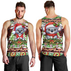 Koala Christmas Men Tank Top Australia Aboriginal Cute Santa Koalas - Aussie Hoodie