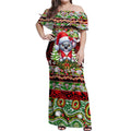 Koala Christmas Off Shoulder Maxi Dress Australia Aboriginal Cute Santa Koalas - Aussie Hoodie