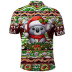Koala Christmas Polo Shirt Australia Aboriginal Cute Santa Koalas - Aussie Hoodie
