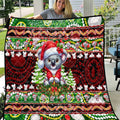 Koala Christmas Quilt Australia Aboriginal Cute Santa Koalas - Aussie Hoodie