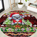 Koala Christmas Round Carpet Australia Aboriginal Cute Santa Koalas - Aussie Hoodie