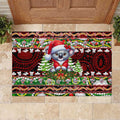 Koala Christmas Rubber Doormat Australia Aboriginal Cute Santa Koalas - Aussie Hoodie