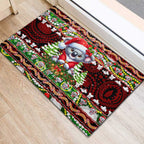 Koala Christmas Rubber Doormat Australia Aboriginal Cute Santa Koalas - Aussie Hoodie