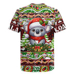 Koala Christmas Rugby Jersey Australia Aboriginal Cute Santa Koalas - Aussie Hoodie