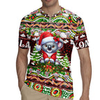 Koala Christmas Rugby Jersey Australia Aboriginal Cute Santa Koalas - Aussie Hoodie
