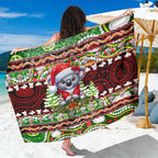 Koala Christmas Sarong Australia Aboriginal Cute Santa Koalas - Aussie Hoodie