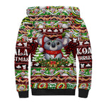 Koala Christmas Sherpa Hoodie Australia Aboriginal Cute Santa Koalas - Aussie Hoodie