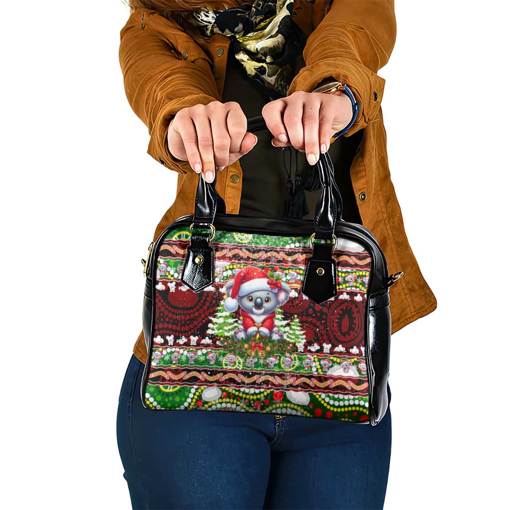 Koala Christmas Shoulder Handbag Australia Aboriginal Cute Santa Koalas - Aussie Hoodie