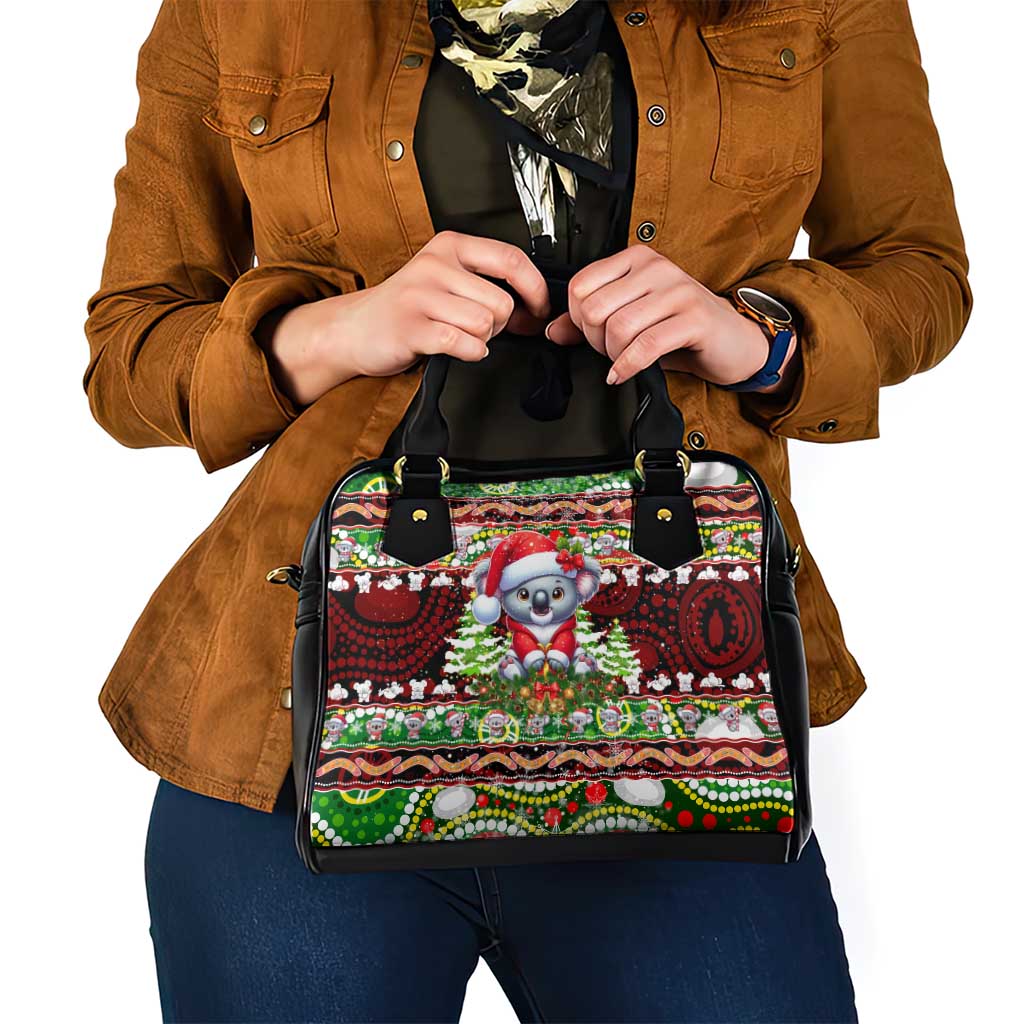 Koala Christmas Shoulder Handbag Australia Aboriginal Cute Santa Koalas - Aussie Hoodie