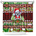 Koala Christmas Shower Curtain Australia Aboriginal Cute Santa Koalas - Aussie Hoodie